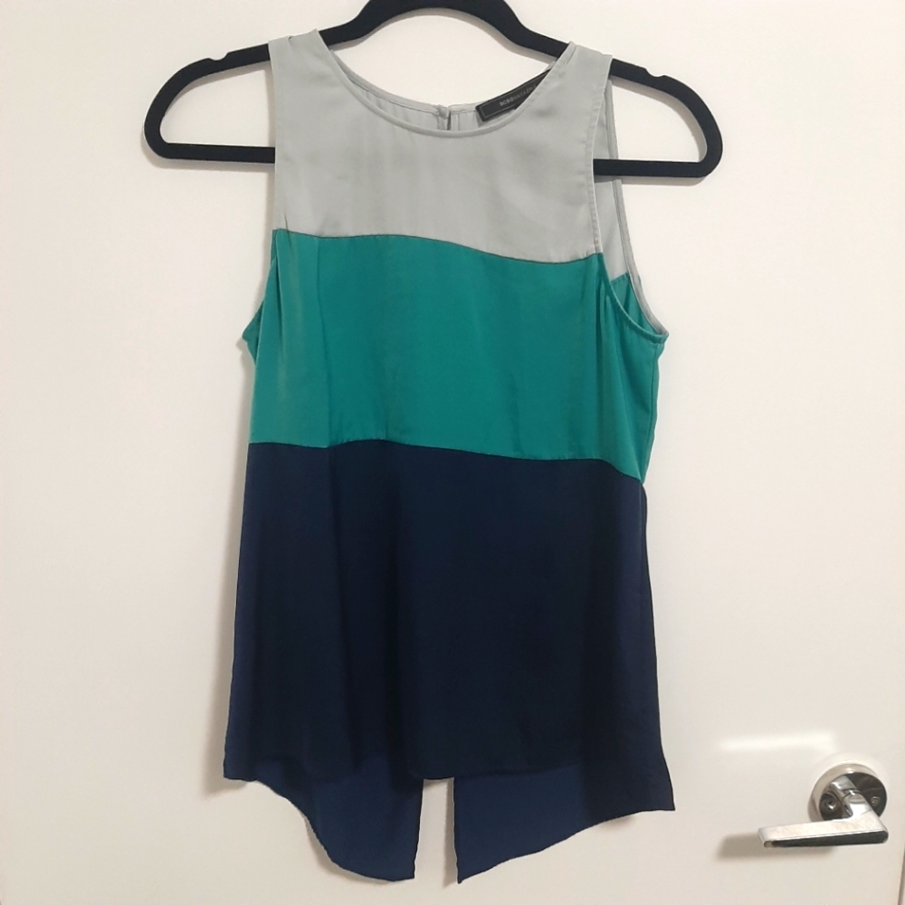 BCBG Lucie Aven Tricolored Sleeveless Top